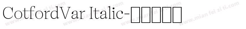 CotfordVar Italic字体转换